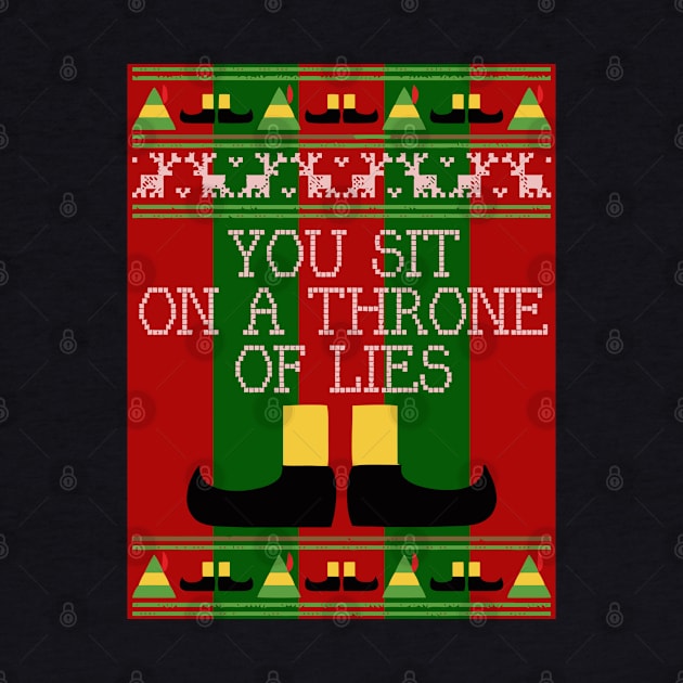 Throne Of Lies Elf Quote Christmas Knit by joeysartworld